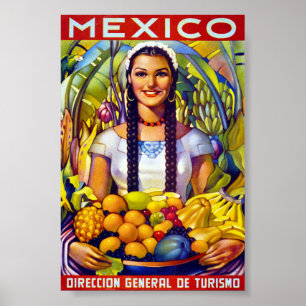 Mexiko Vintage-Reiseposter Restauriert Poster