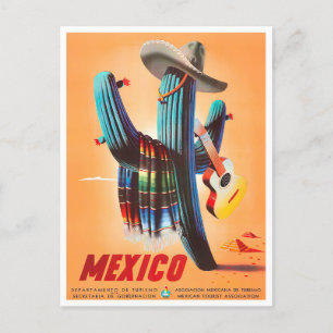 Mexiko Vintage-Reisepostkarte Postkarte