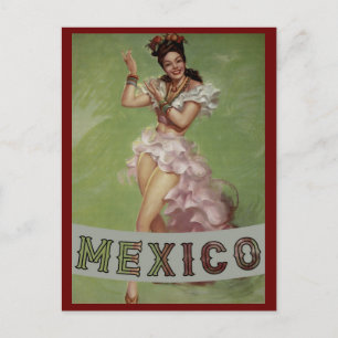Mexiko Vintage-Reisepostkarte Postkarte