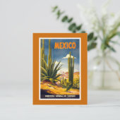 "Mexiko" Vintage Travel Poster Postkarte (Stehend Vorderseite)