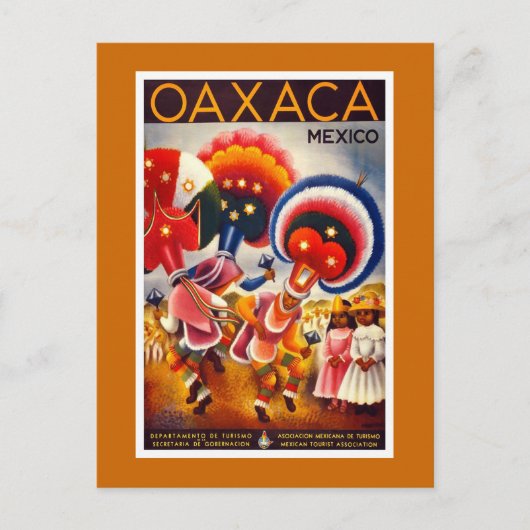 "Mexiko" Vintage Travel Poster Postkarte (Vorderseite)