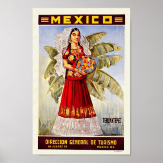 Mexiko Vintager Druck Poster