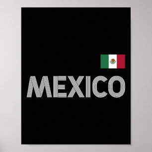 Mexiko Vintager mexikanischer FlaggenPrio Hat Jers Poster