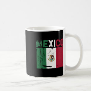 Mexiko Vintager mexikanischer Flaggentribut Kaffeetasse