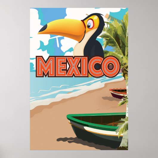 Mexiko Vintages Urlaubsposter Poster (Vorne)
