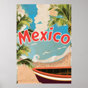 Mexiko Vintages Urlaubsposter Poster