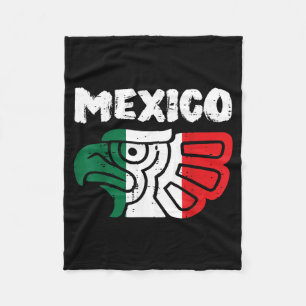 Mexiko Vogel Adler Kopf Flagge Mexikanischer Stolz Fleecedecke