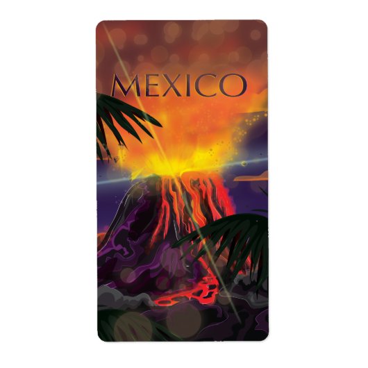 Mexiko Volcano Reiseplakat (Vorne)