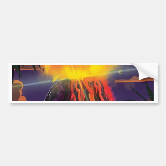 Mexiko Volcano Reiseplakat Autoaufkleber (Vorne)