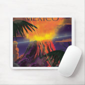 Mexiko Volcano Reiseplakat Mousepad (Mit Mouse)
