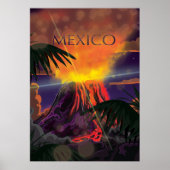 Mexiko Volcano Reiseplakat Poster (Vorne)