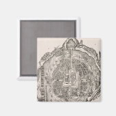 Mexiko vor der Eroberung Magnet (Vorderseite/Rückseite)