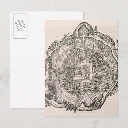 Mexiko vor der Eroberung Postkarte (Vorne/Hinten)