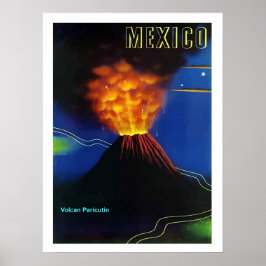 Mexiko, Vulkanausbruch, Paricutin, Vintag Poster