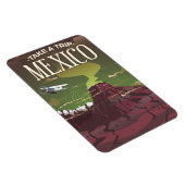 Mexiko Vulkanisches Reiseplakat Magnet (Rechte Seite)