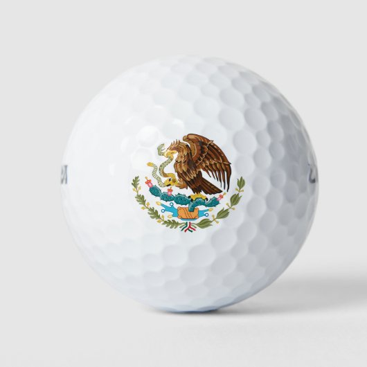 Mexiko-Wappen - Flagge Mexikos Golfball (Vorderseite)