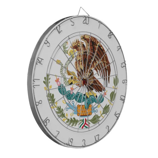 Mexiko-Wappen - Flaggentafel Dartscheibe (Vorderseite Links)