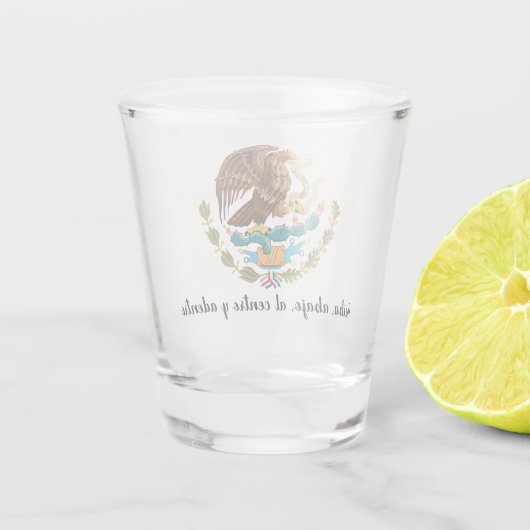 Mexiko-Wappen Ihr Toast Schnapsglas (Rückseite)