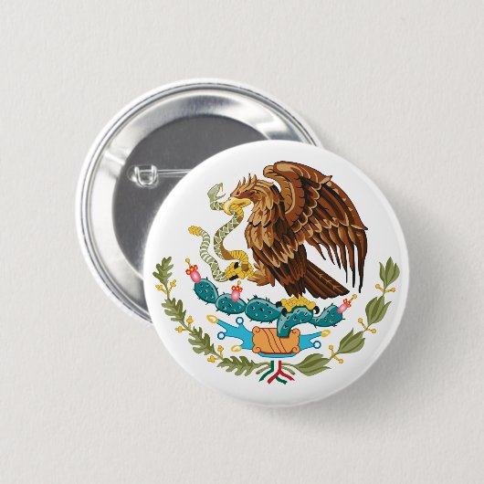 Mexiko-Wappen Knopf Button (Vorne & Hinten)