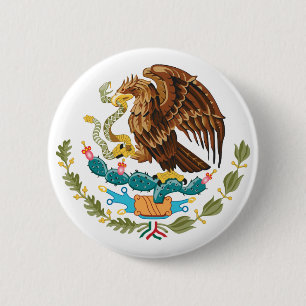 Mexiko-Wappen Knopf Button