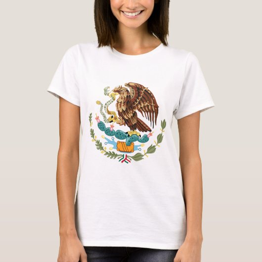Mexiko-Wappen Ladys Petite T - Shirt (Vorderseite)
