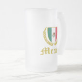 Mexiko-Wappen Mattglas Bierglas (VorderseiteRechts)