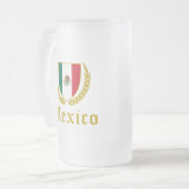 Mexiko-Wappen Mattglas Bierglas (Vorderseite Links)