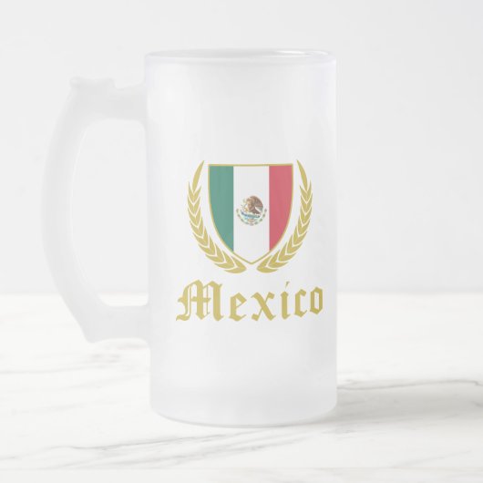 Mexiko-Wappen Mattglas Bierglas (Links)