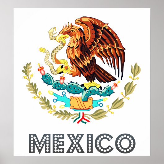 Mexiko-Wappen Poster (Vorne)