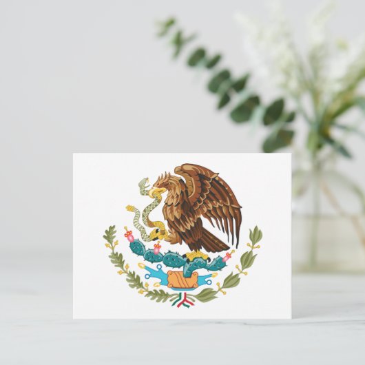 Mexiko-Wappen Postkarte (Stehend Vorderseite)