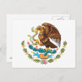 Mexiko-Wappen Postkarte (Vorne/Hinten)