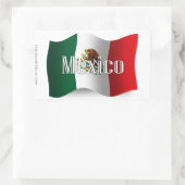Mexiko Waving Flag Rechteckiger Aufkleber (Tasche)