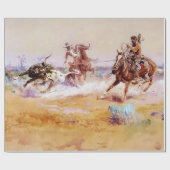 Mexiko - Western Art von Charles M Russell Geschenkpapier (Flach)