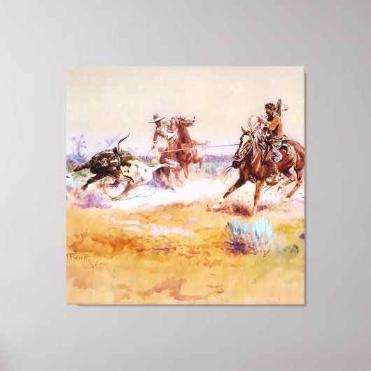 Mexiko - Western Art von Charles M Russell Leinwanddruck (Vorderseite)
