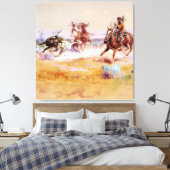 Mexiko - Western Art von Charles M Russell Leinwanddruck (Insitu (Schlafzimmer))