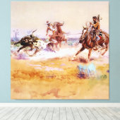 Mexiko - Western Art von Charles M Russell Leinwanddruck (Insitu (Holzboden))