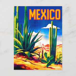 Mexiko-Wüste, klassisch, Vintage-Reise Postkarte