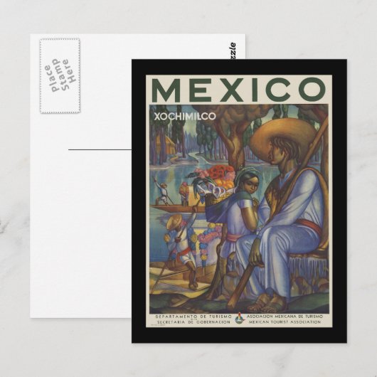 Mexiko Xochimilco Postkarte (Vorne/Hinten)