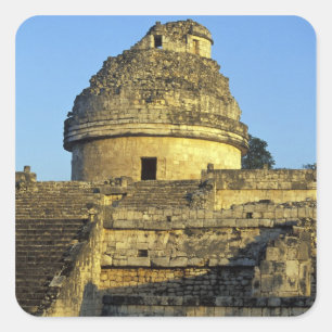 Mexiko, Yucatan. Caracol: astronomisch Quadratischer Aufkleber