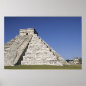 Mexiko, Yucatan, Chichen Itza, El Castillo Poster (Vorne)