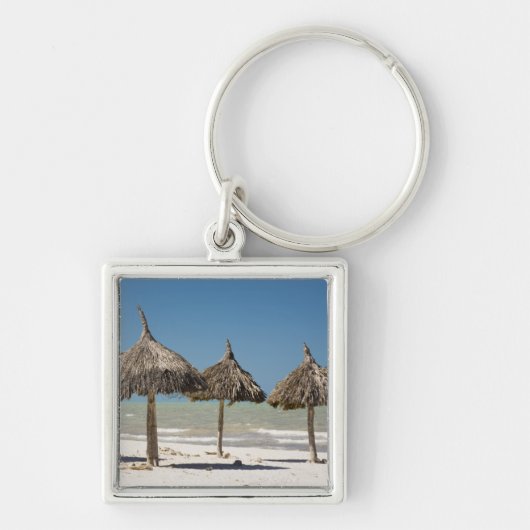 Mexiko, Yucatan-Halbinsel, Progreso. Strohdach Schlüsselanhänger (Vorne)