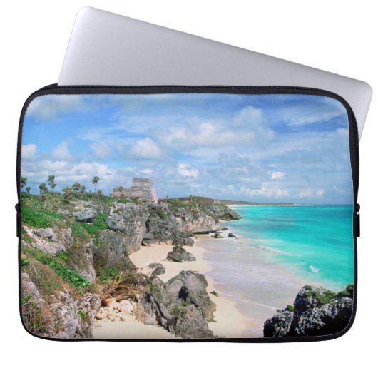 Mexiko, Yucatan, Halbinsel, Ruinen von Tulum, Maya Laptopschutzhülle (Vorderseite)