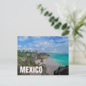 Mexiko, Yucatan, Halbinsel, Ruinen von Tulum, Maya Postkarte (Stehend Vorderseite)