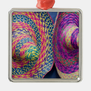 Mexiko, Yucatan, Merida, traditionell gewebt Silbernes Ornament