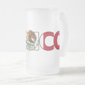 Mexikomattierte GlasTasse Mattglas Bierglas (VorderseiteRechts)