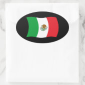 Mexikos Flaggenaufkleber Ovaler Aufkleber (Tasche)