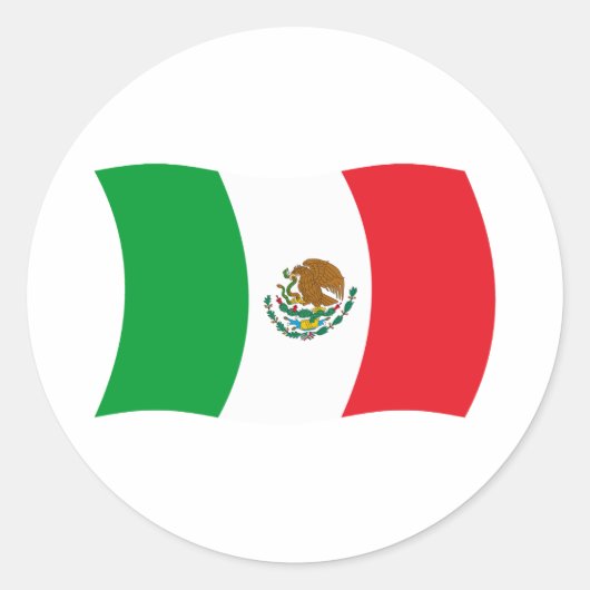 Mexikos Flaggenaufkleber Runder Aufkleber (Vorderseite)