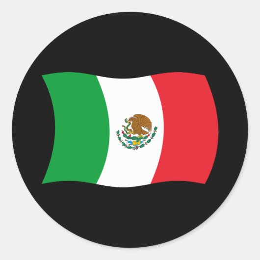 Mexikos Flaggenaufkleber Runder Aufkleber (Vorderseite)