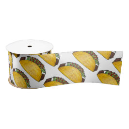 Mexikos Food Cinco de Mayo Taco Tacos Print Ribbon Satinband