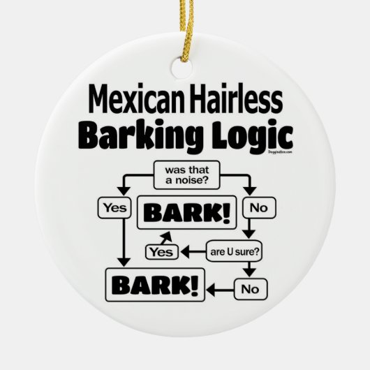 Mexikos haarlose Barklogik Keramik Ornament (Vorne)